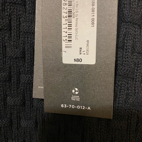 Shaquille O’Neal men’s Sweater black NWT size Large Tall - Picture 5 of 8